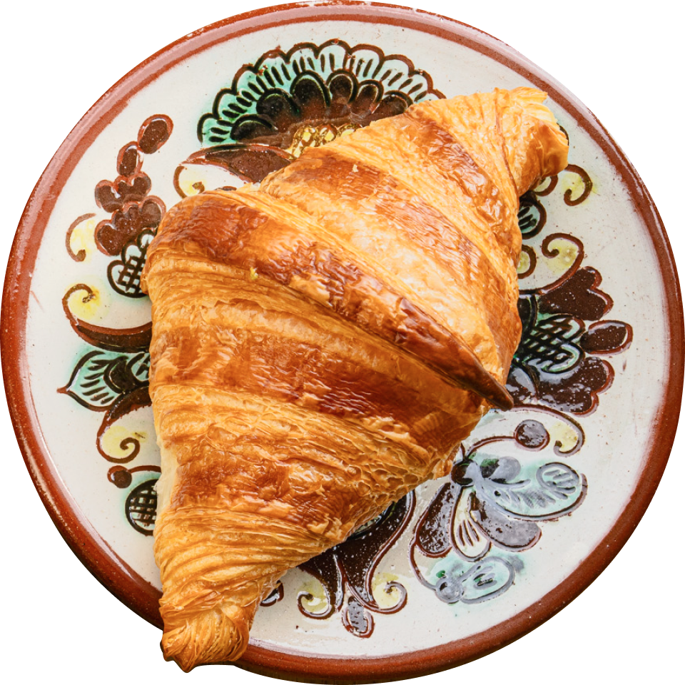 Croissant on a Kosiv Ceramic plate